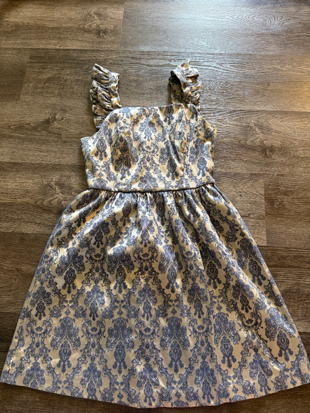 Altar'd State Blue and Periwinkle blue Floral party Dress